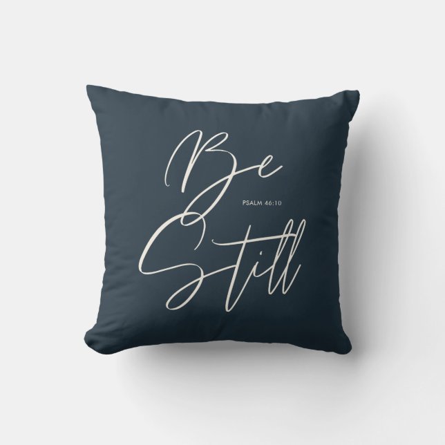 Coussin Style moderne Be Still Texte Psaume Couleur person (Recto)