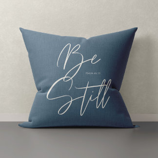 Coussin Style moderne Be Still Texte Psaume Couleur person