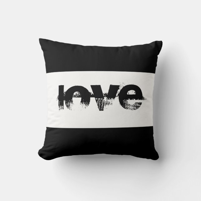 Coussin style moderne noir et blanc (Recto)