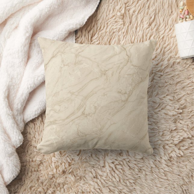 Coussin Style Moderne Raffiné Neutre en Marbre Clair (Couverture)