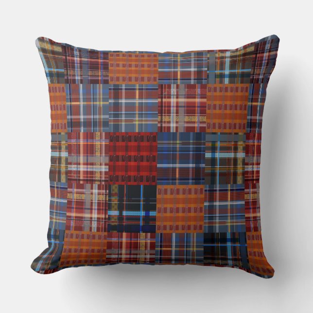 Coussin Style moyen de mosaïque multiplaid (Recto)