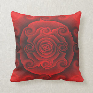 Coussin Style occidental du sud de rose rouge de désert