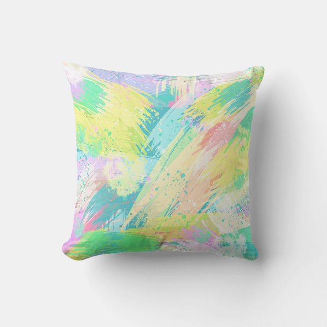 Coussin Style Pale Pastel couleurs Art Abstrait (Recto)