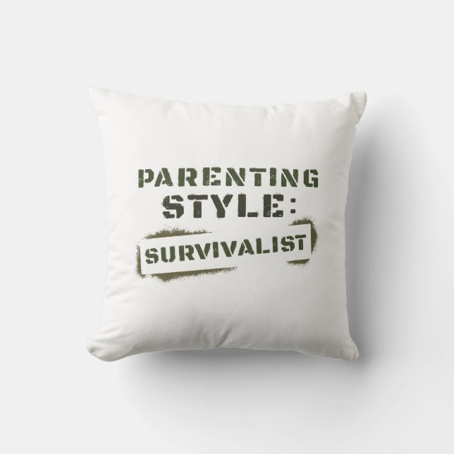 Coussin Style parental Survivalist (Recto)
