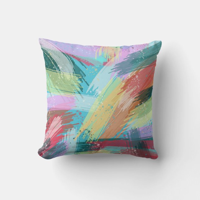Coussin Style Pastel Colors Art Abstrait (Recto)