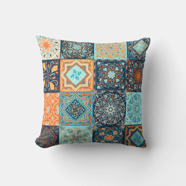Coussin Style Patchwork. Motif sans charme de 16 décoratio (Recto)