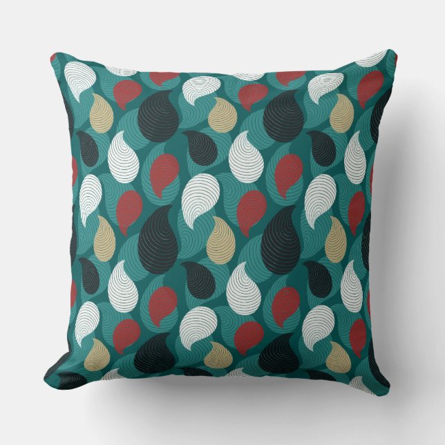 Coussin Style rétro dans une spirale de couleurs attrayant (Recto)