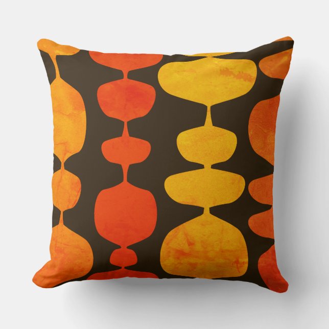 Coussin Style rétro des années 60 les années 70 décoration (Recto)