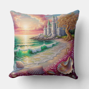 Coussin 🌸 Style Rêveur de la Côte Océanique Coquillage 🌸