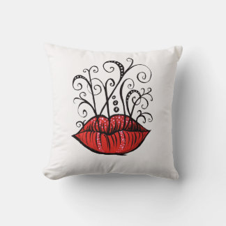 Coussin Style Tatouage Tatouage à encre pour lèvres étrang