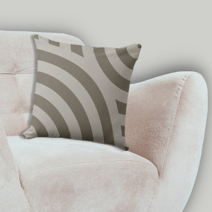Coussin Style Trimestre Imbriqué Cercle Gris