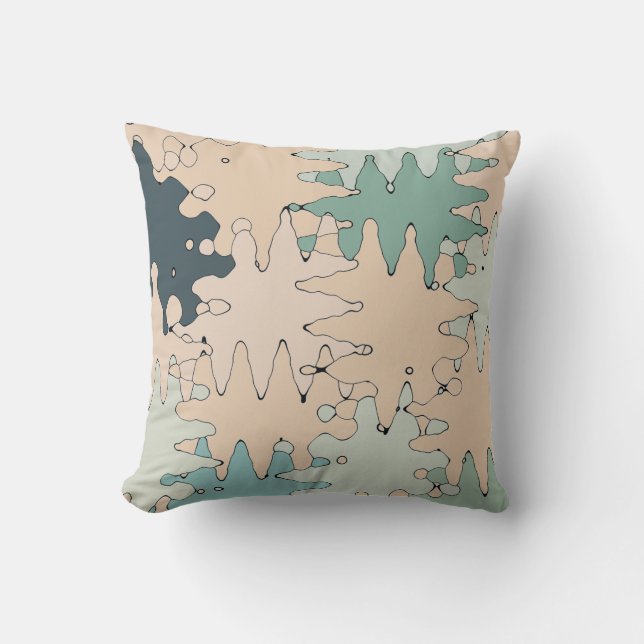 Coussin Style turquoise moderne unique et tendance (Recto)