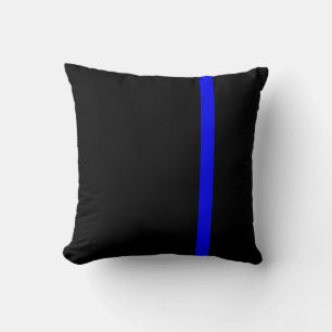 Coussin Style vertical Symbolique Ligne Bleue Mince