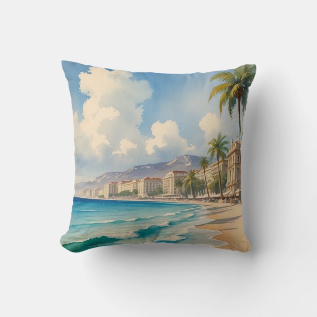 Coussin Style vintage Monte Carlo Beach Travel (Recto)