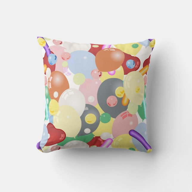 Coussin Styles cool à bulles multicolores brillants (Recto)