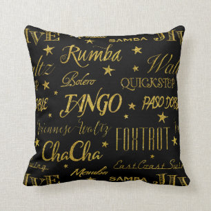 Coussin Styles de danse de salle de bal Répéter Motif Coul