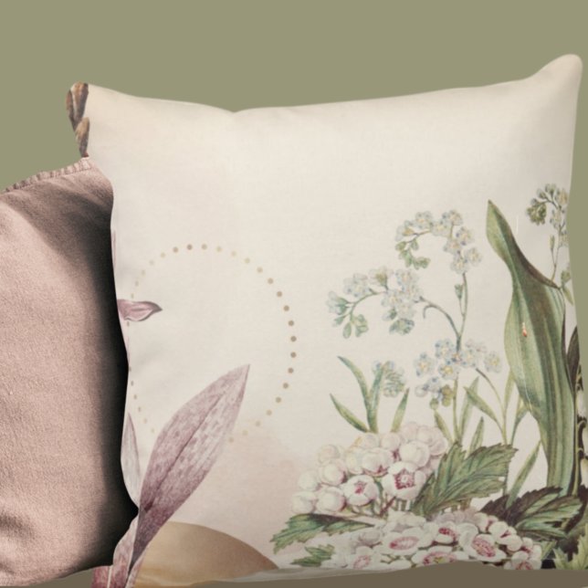 Coussin Stylish Earthy Mixte Floral | Creamy Ivory (Créateur téléchargé)
