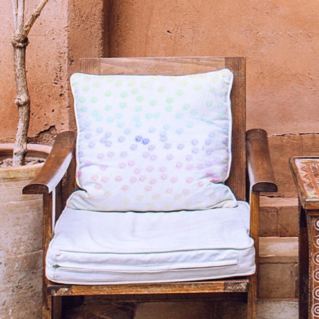 Coussin Stylish rainbow Flowers pattern (Créateur téléchargé)