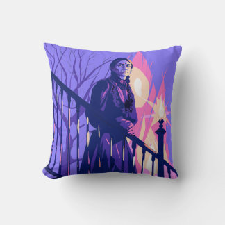 Coussin Stylized Woman on Stairs in Moody Light