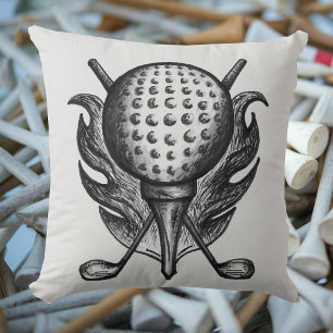 Coussin Stylo noir gris et encre GOLF Ball Tebs Sports