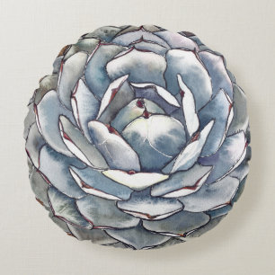 coussin succulent d'argent rond