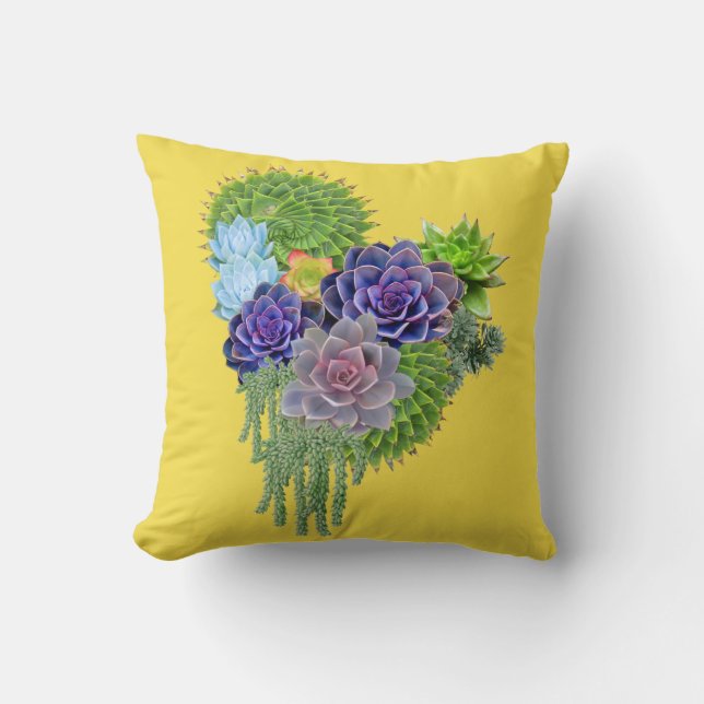 Coussin Succulent-mariage-bouquet (Recto)