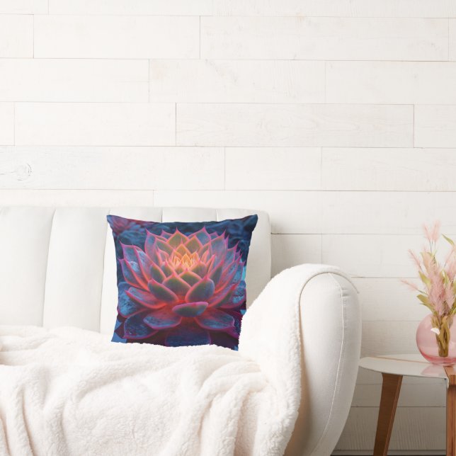 Coussin Succulent pourpre au clair crépusculaire - Beauté  (Canapé)