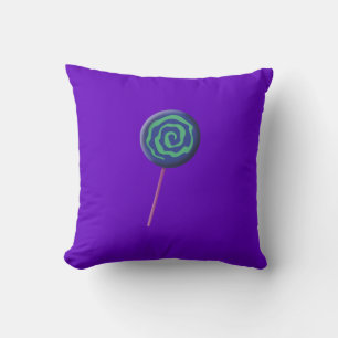 Coussin Sucette bleue torsadée au citron vert