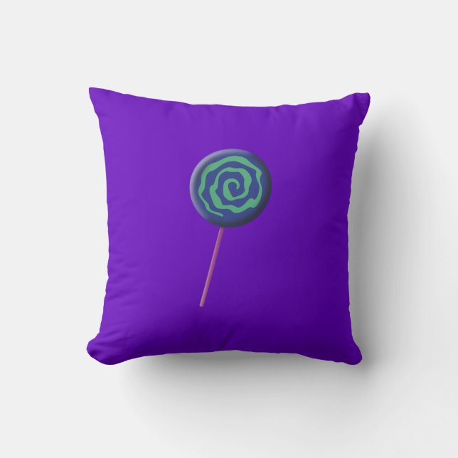 Coussin Sucette bleue torsadée au citron vert (Recto)