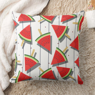 Coussin Sucettes au melon d'eau et motif rayures