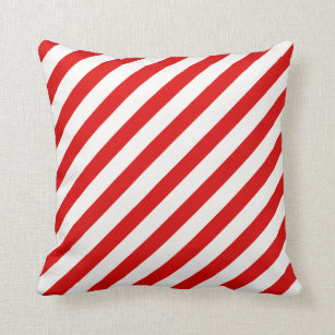 Coussin Sucre de canne Christmas Red & White Stripes Couss