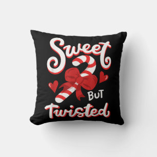 Coussin Sucre de canne de Noël doux mais tordu amusant Noë