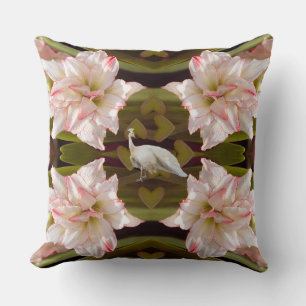 Coussin Sucre de canne Majestic Peacock et Amaryllis
