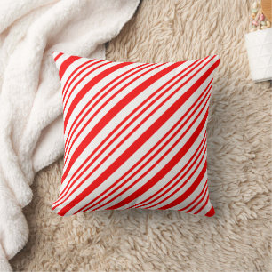 Coussin Sucre de canne Noël en bande Motif