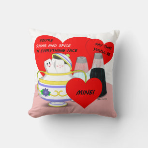 Coussin Sucre et épices - Carte Valentine Art