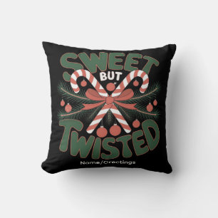 Coussin Sucré Mais Canne de Bonbon de Noël Tordu Vacances