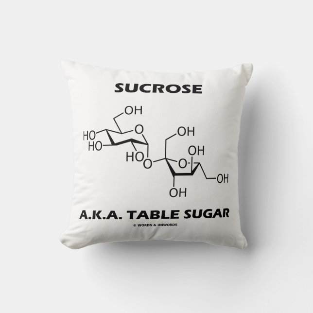Coussin Sucre Table Sucre Chimique Molécule Chimique (Recto)
