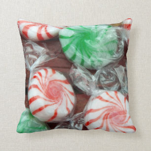 Coussin Sucreries de fête de remous de menthe poivrée de