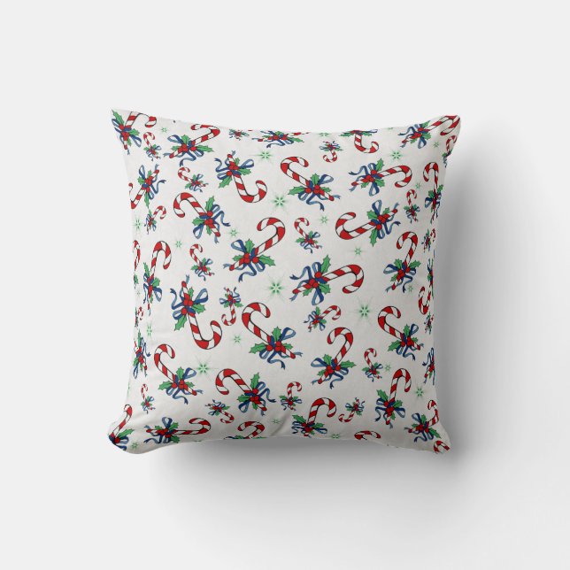 Coussin Sucres de canne et Motif de verdure (Recto)