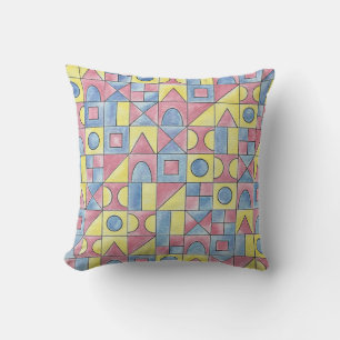 Coussin Sudoku One-Moderne Art Géométrique Bauhaus
