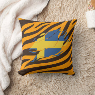 Coussin Suède Drapeau intérieur de moi, Sverige intérieur