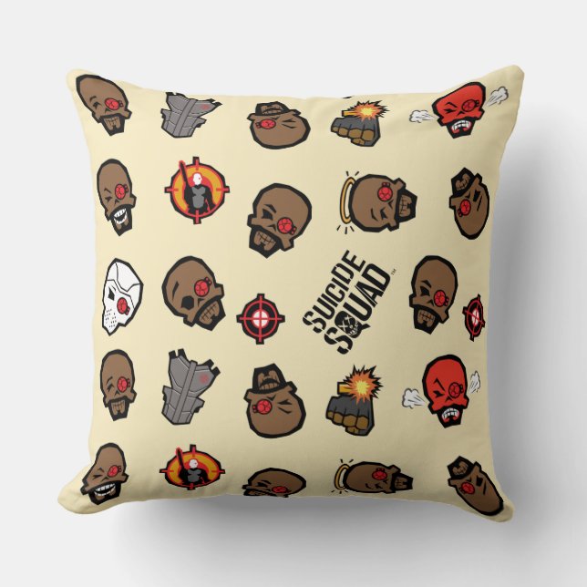 Coussin Suicide Squad | Deadshot Emoji Pattern (Recto)