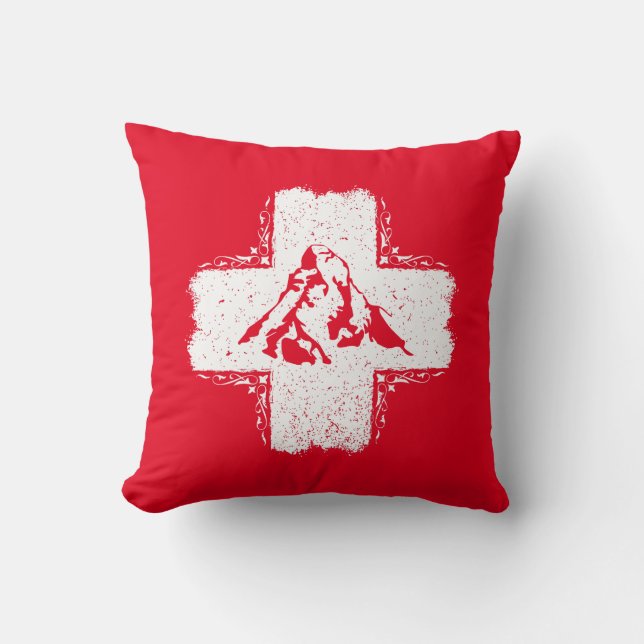 Coussin Suisse Alpes Matterhorn - Suisse (Recto)