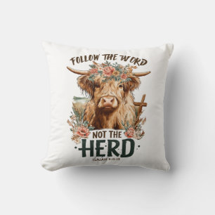 Coussin Suivez la parole, pas le troupeau