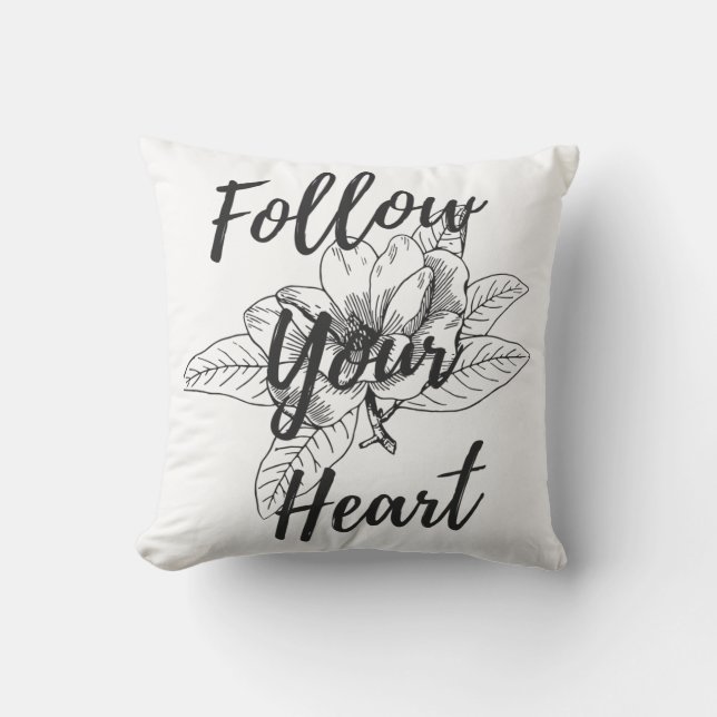 Coussin Suivez votre coeur (Recto)