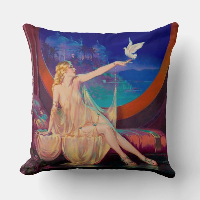 Coussin Sultana la concubine du sultan arabe 1925 (Recto)