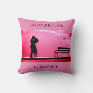 Coussin "SUMMER LOVE" pillow rose jetée.