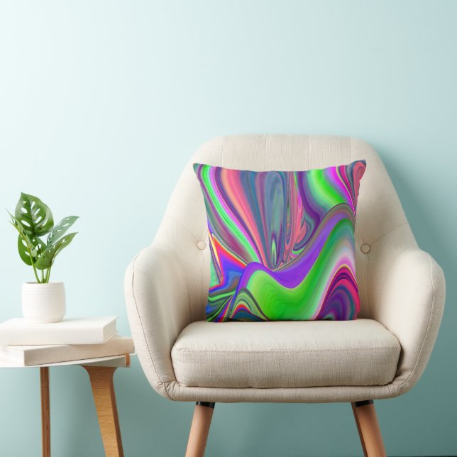Coussin Summerfeel, Rainbowart 3D Abstrait (Chaise)