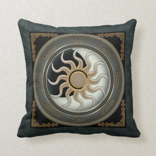 Coussin Sun et roue de païen de lune