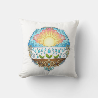 Coussin Sun Rain Growth Nature Symbol Illustration design 